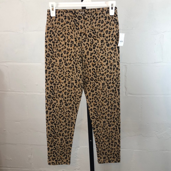 J.Crew Cropped Everyday Leggings Size S Gold Leopard Brown Black Item #AL017 - Picture 5 of 10